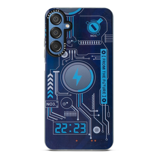 Colorful Reflective Circuit Prints Hard Back Protector Case For Samsung M15 5G