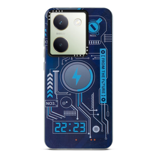 Colorful Reflective Circuit Prints Hard Back Protector Case For Vivo Y300 Plus 5G