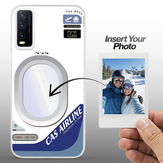 Designer Cover Case with Customizable Transparent Slot for Personalised Photos For Vivo Y20A