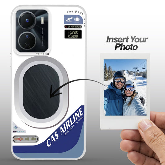 Designer Cover Case with Customizable Transparent Slot for Personalised Photos For Vivo Y16