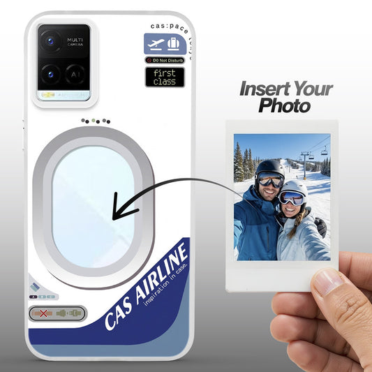 Designer Cover Case with Customizable Transparent Slot for Personalised Photos For Vivo Y21 2021