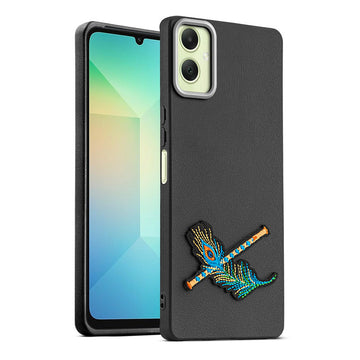 Sleek Textured Silicone Case for Samsung A06 5G Featuring Divine Embroidery on the Back