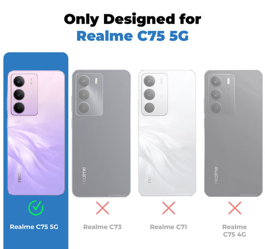 Sleek Textured Silicone Case for Realme C75 5G Featuring Divine Embroidery on the Back