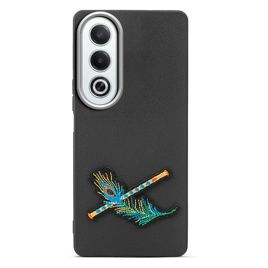Sleek Textured Silicone Case for Oppo K12x 5G Featuring Divine Embroidery on the Back