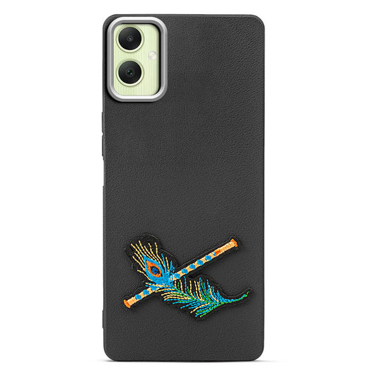 Sleek Textured Silicone Case for Samsung A06 5G Featuring Divine Embroidery on the Back