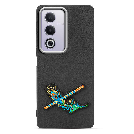 Sleek Textured Silicone Case for Oppo A3 Pro 5G Featuring Divine Embroidery on the Back