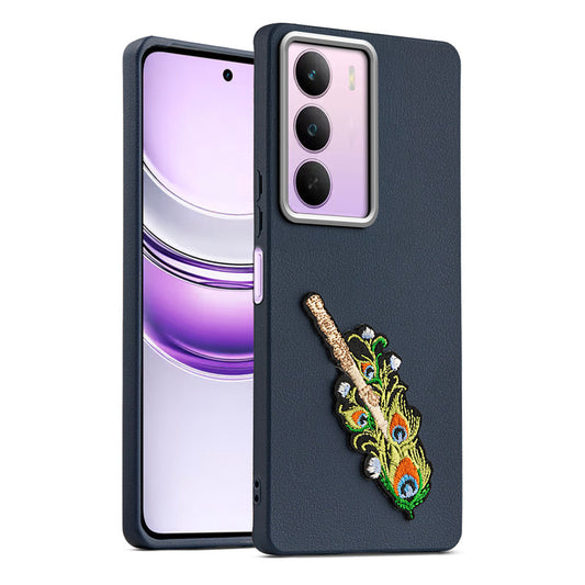 Sleek Textured Silicone Case for Realme C75 5G Featuring Divine Embroidery on the Back