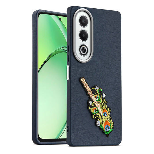 Sleek Textured Silicone Case for Oppo K12x 5G Featuring Divine Embroidery on the Back
