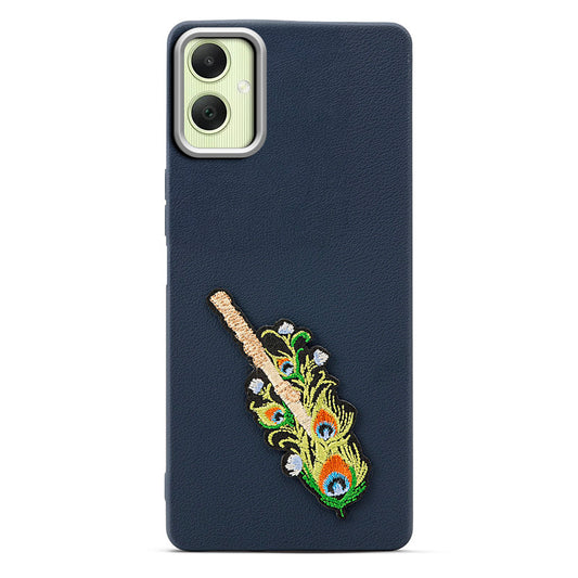Sleek Textured Silicone Case for Samsung A06 5G Featuring Divine Embroidery on the Back