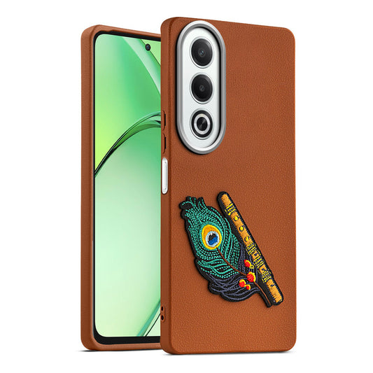 Sleek Textured Silicone Case for Oppo K12x 5G Featuring Divine Embroidery on the Back