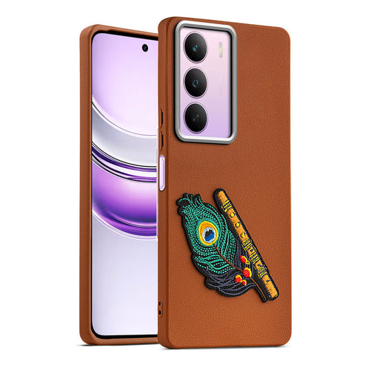 Sleek Textured Silicone Case for Realme C75 5G Featuring Divine Embroidery on the Back