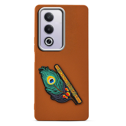 Sleek Textured Silicone Case for Oppo A3 Pro 5G Featuring Divine Embroidery on the Back