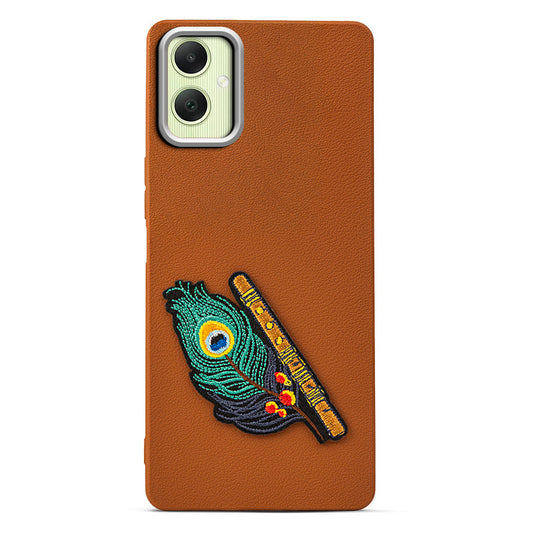 Sleek Textured Silicone Case for Samsung A06 5G Featuring Divine Embroidery on the Back