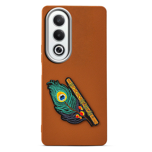 Sleek Textured Silicone Case for Oppo K12x 5G Featuring Divine Embroidery on the Back