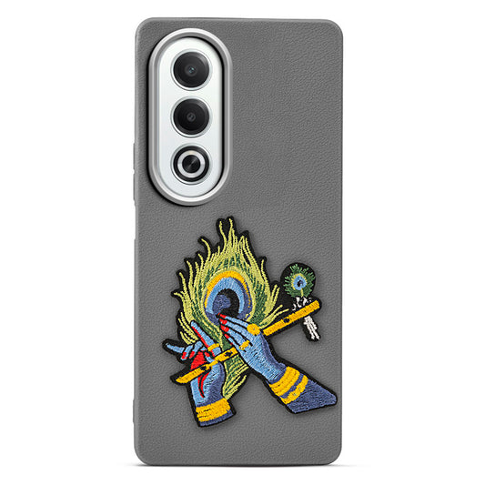 Sleek Textured Silicone Case for Oppo K12x 5G Featuring Divine Embroidery on the Back
