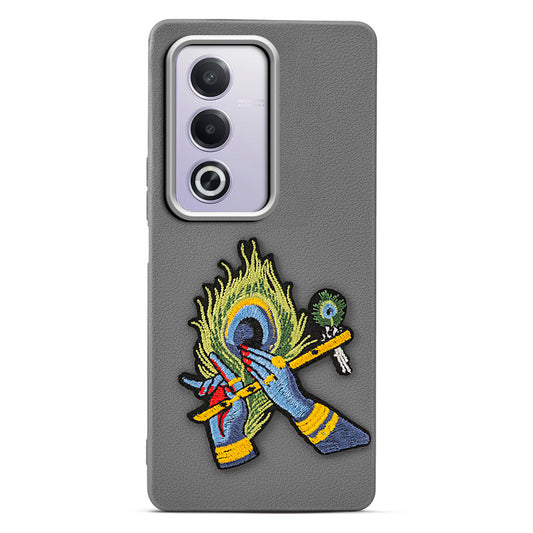 Sleek Textured Silicone Case for Oppo A3 Pro 5G Featuring Divine Embroidery on the Back