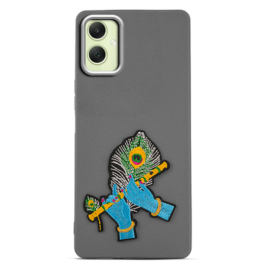 Sleek Textured Silicone Case for Samsung A06 5G Featuring Divine Embroidery on the Back