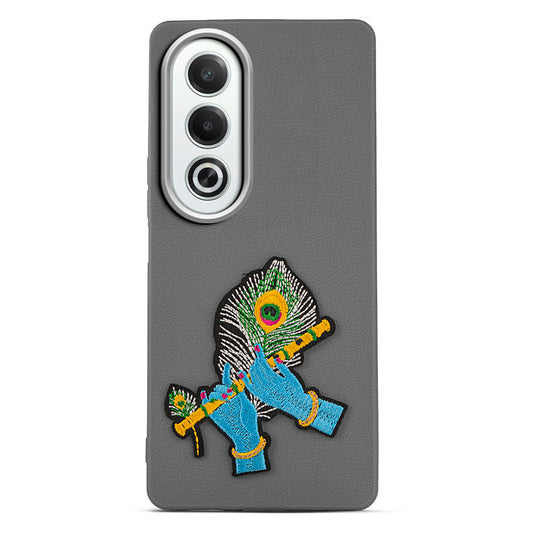 Sleek Textured Silicone Case for Oppo K12x 5G Featuring Divine Embroidery on the Back