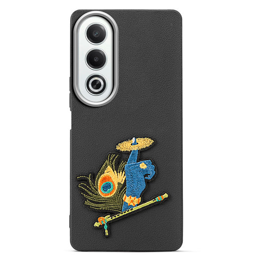 Sleek Textured Silicone Case for Oppo K12x 5G Featuring Divine Embroidery on the Back