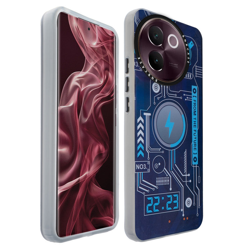 Colorful Reflective Circuit Prints Hard Back Protector Case For Vivo V30e 5G