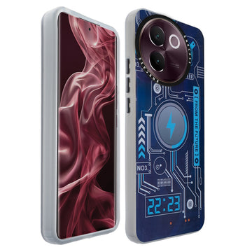 Colorful Reflective Circuit Prints Hard Back Protector Case For Vivo V30e 5G