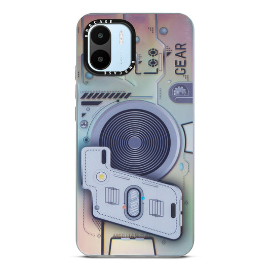 Futuristic Rainbow Effect Circuit Print Hard Back Cover For Redmi A1 2022
