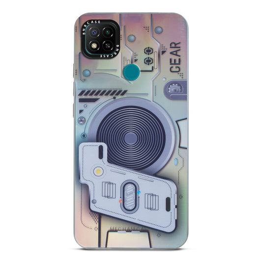 Futuristic Rainbow Effect Circuit Print Hard Back Cover For Redmi 9C