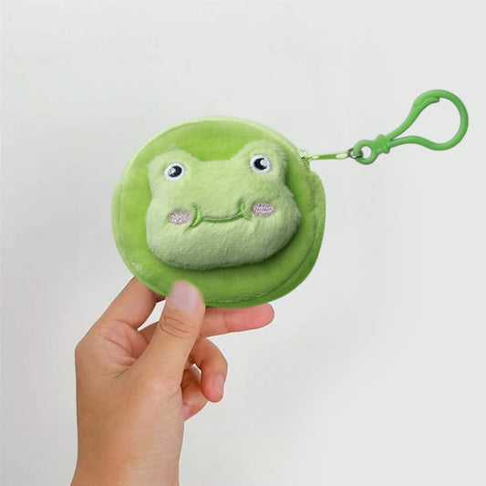Cute 3D Multipurpose Fluffy Pouch - 3D Green Frog