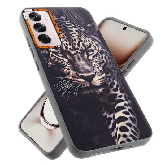 Dark Elegant Wild Creatures Printed Back Cases For Oppo Reno 12 Pro 5G