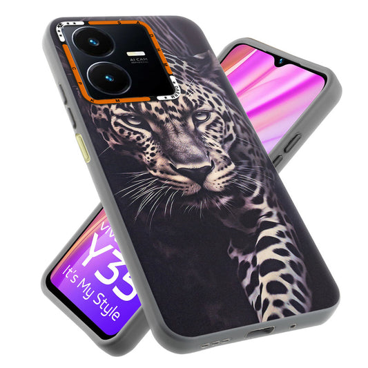 Dark Elegant Wild Creatures Printed Back Cases For Vivo Y35 4G
