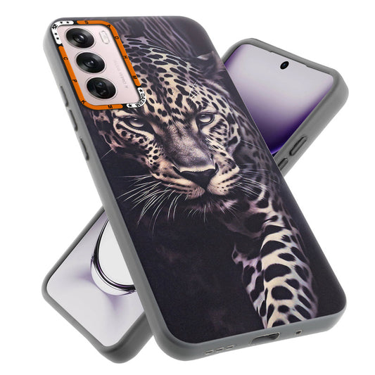 Dark Elegant Wild Creatures Printed Back Cases For Oppo Reno 12 5G