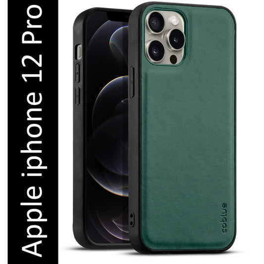 Elegant Leather Finish Back Cover for Apple iPhone 12 Pro