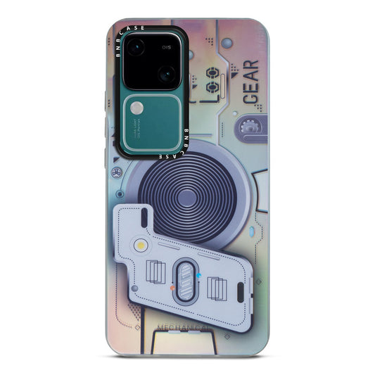 Colorful Reflective Circuit Prints Hard Back Protector Case For Vivo V30 5G