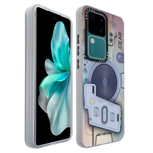 Colorful Reflective Circuit Prints Hard Back Protector Case For Vivo V30 5G