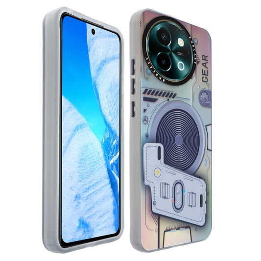 Colorful Reflective Circuit Prints Hard Back Protector Case For Vivo Y58 5G