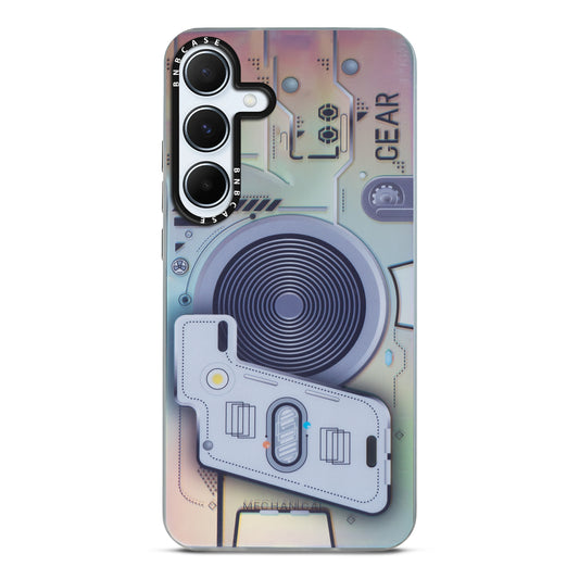 Colorful Reflective Circuit Prints Hard Back Protector Case For Samsung A55 5G