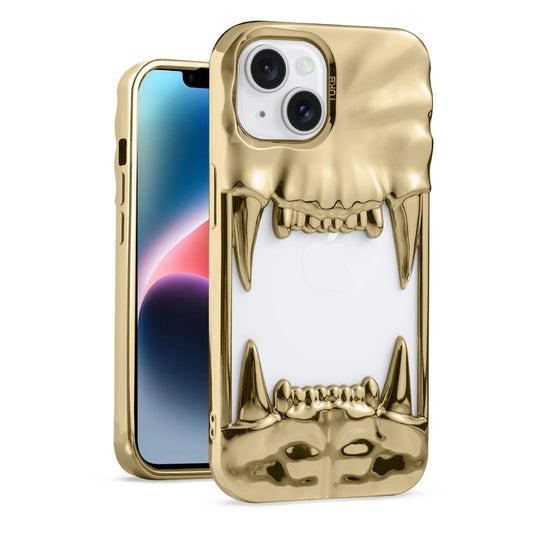 3D Tiger Fang Back Case for Apple iPhone 14, A Wild and Fearless Vibe