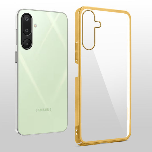 Crystal Clear Transparent Premium Shiny colorful Edges Hard Back Case For Samsung M16 5G