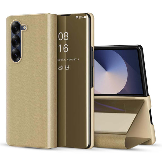 Sleek Flip Case for Samsung Z Fold 6 , Touch Mirror Cover with Auto Wake/Sleep (Not S View Compatible)