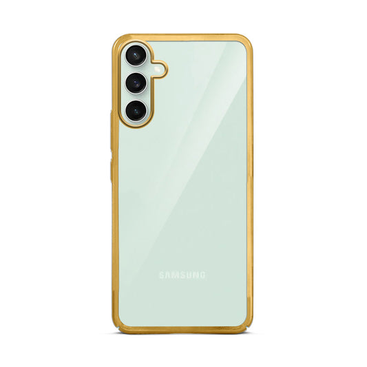 Crystal Clear Premium Shiny colorful Edges Hard Back Case For Samsung F55 5G