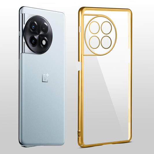 Crystal Clear Premium Case with Shiny Colorful Edges and Precise Cutouts for OnePlus 11R 5G