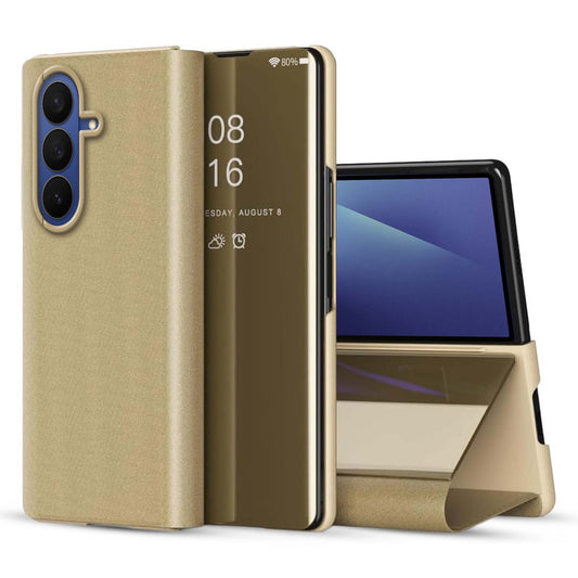 Sleek Flip Case for Samsung Z Fold 7, Touch Mirror Cover with Auto Wake/Sleep (Not S View Compatible)