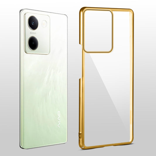 Crystal Clear Premium Shiny colorful Edges Hard Back Case For  Vivo Y200 Pro 5G