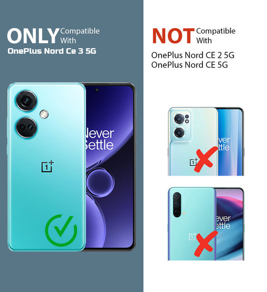 Crystal Clear Transparent Premium Shiny colorful Edges Hard Back Case For OnePlus Nord CE 3 5G