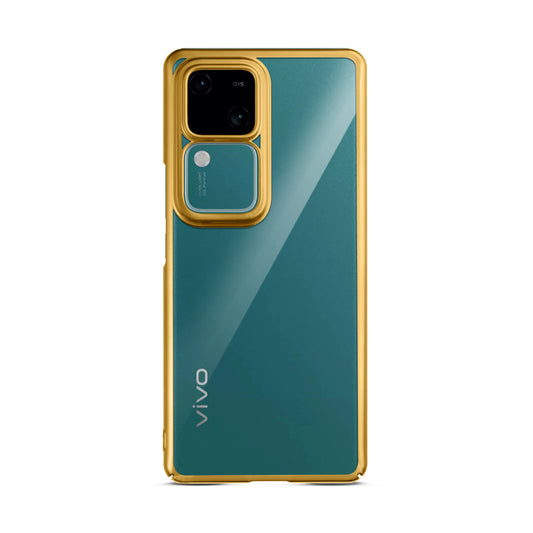 Crystal Clear Premium Shiny colorful Edges Hard Back Case For Vivo V30 Pro 5G