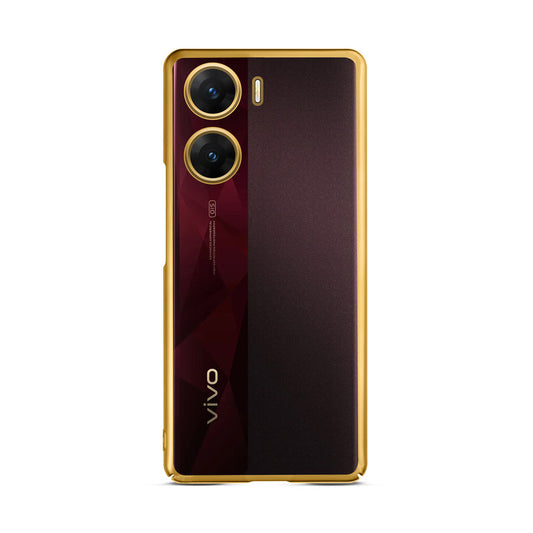 Crystal Clear Premium Shiny colorful Edges Hard Back Case For Vivo V29e 5G