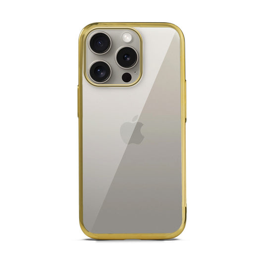 Crystal Clear Premium Shiny colorful Edges Hard Back Case For Apple iPhone 15 Pro Max