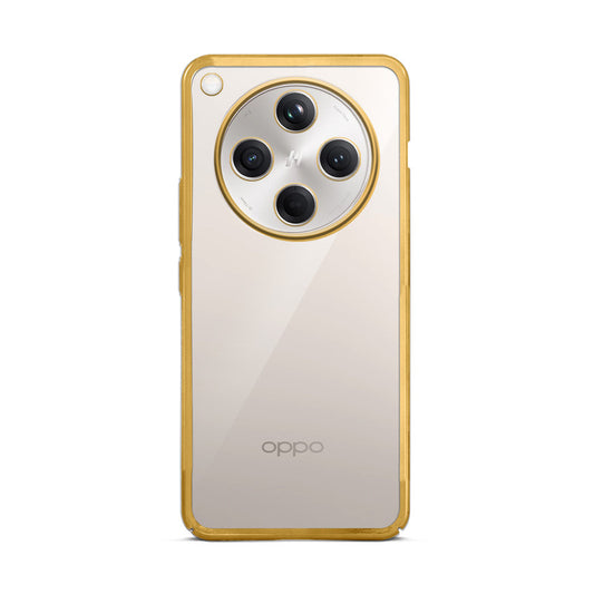 Crystal Clear Premium Shiny colorful Edges Hard Back Case For Oppo Find X8 5G
