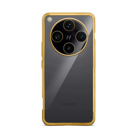 Crystal Clear Premium Shiny colorful Edges Hard Back Case For Oppo Find X8 Pro 5G