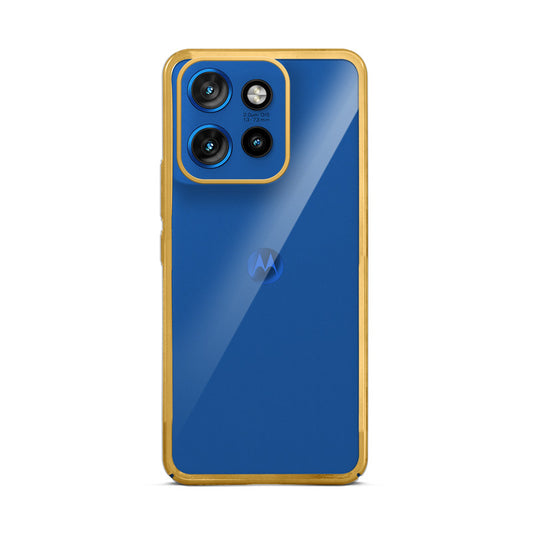 Crystal Clear Premium Shiny Edges Hard Back Case For Motorola Moto Edge 50 Neo 5G
